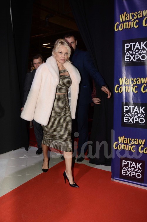 Pamela Anderson wchodzi na ściankę Ścianka<